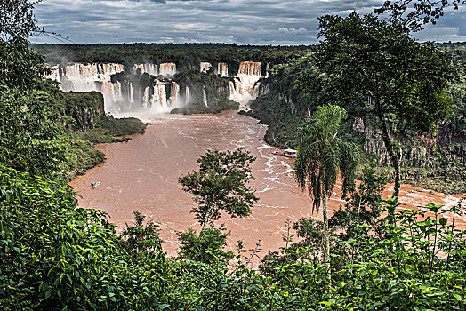 伊瓜苏,瀑布,河,边界,巴西,阿根廷,南美
