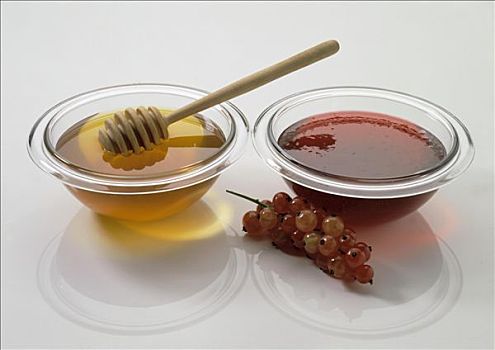 蜂蜜,红醋栗,胶冻