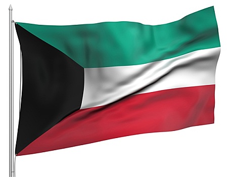 飞,旗帜,科威特,国家