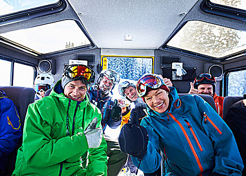 合影,男性,女性,滑雪,雪中,教练,白杨,科罗拉多,美国