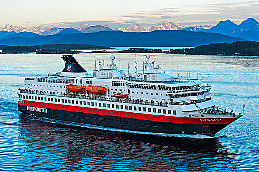 乘客,船,挪威,欧洲
