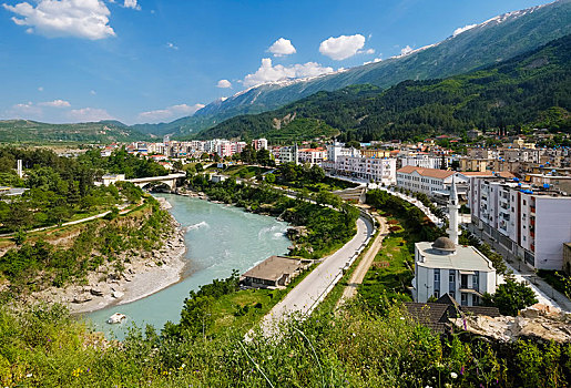 河,山谷,吉洛卡斯特拉,阿尔巴尼亚,欧洲