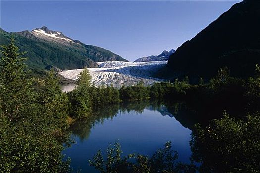 棉田豪冰河,东南阿拉斯加,景色