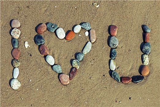 爱情,文字,书写,海滩
