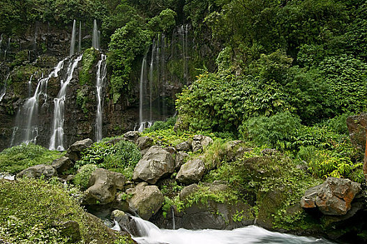 瀑布,留尼汪岛