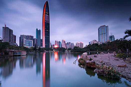 中國廣東深圳羅湖都市風光