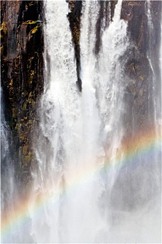 维多利亚瀑布,彩虹,水上