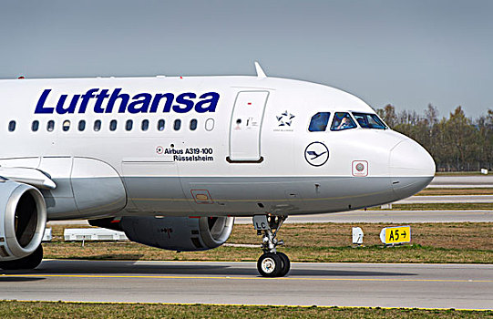 汉莎航空公司,空中客车,飞行员,慕尼黑,机场,上巴伐利亚,巴伐利亚,德国,欧洲