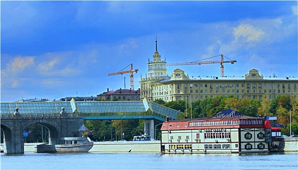 码头,莫斯科河