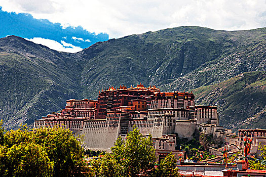 西藏,藏式建筑,殿,布达拉宫