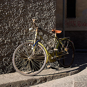 老,自行车,街上,角,佛罗伦萨,意大利