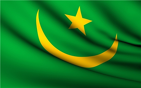 飞,旗帜,毛里塔尼亚,国家,收集