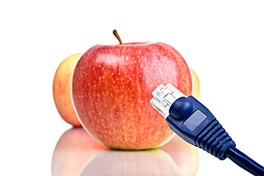 苹果,网络,线缆