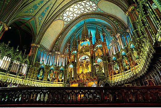 圣母大教堂,蒙特利尔,魁北克,加拿大