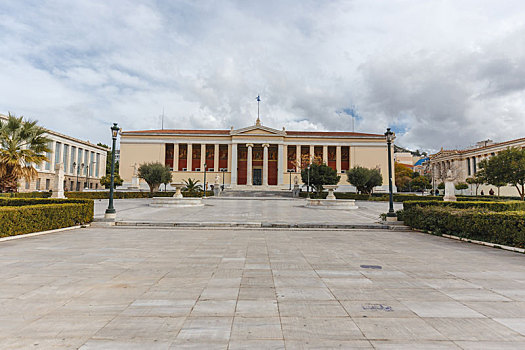 希腊雅典大学中央建筑外景