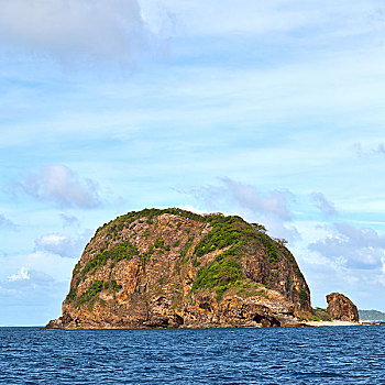 模糊,菲律宾,风景,船,太平洋,海洋,山,背景