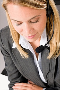 客户服务,女人,通话,接线员,电话耳机