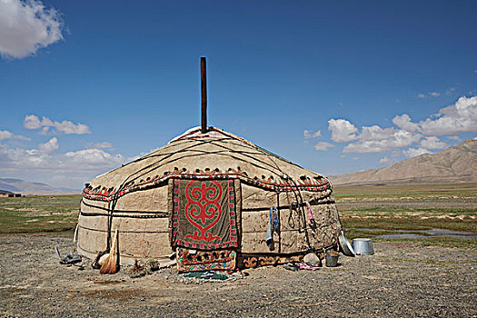 蒙古包,山,吉尔吉斯斯坦