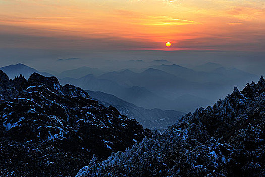 黄山雪景