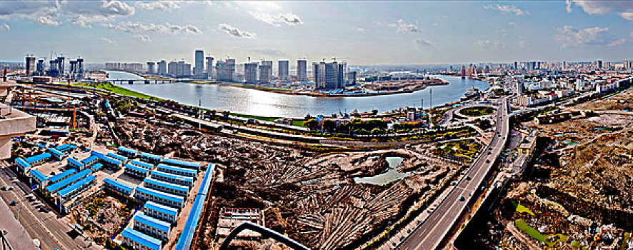 建设中的天津滨海新区