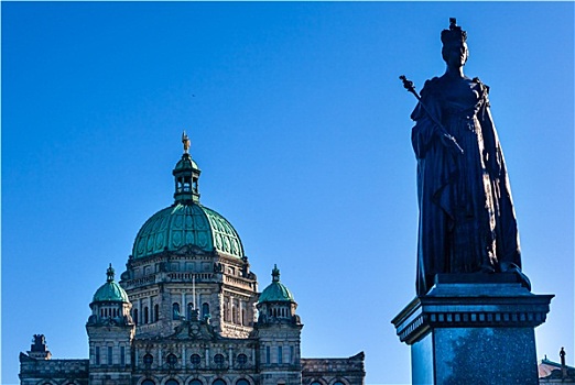 省会,立法机关,皇后,雕塑,维多利亚,不列颠哥伦比亚省,加拿大