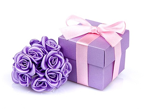 紫罗兰,花,礼盒