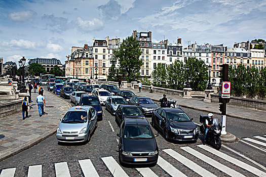 交通,巴黎新桥,巴黎,法国