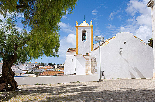 塔维拉,教堂,圣地亚哥,城镇景色