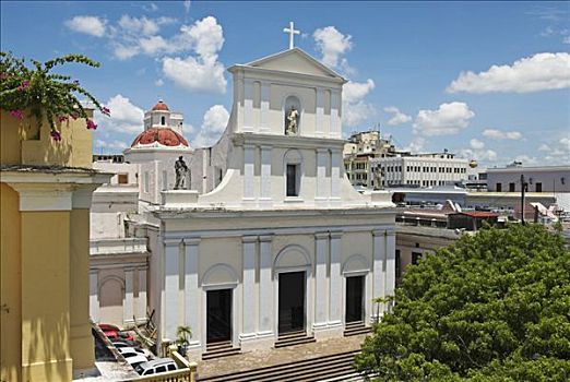圣胡安,大教堂,风景,酒店,波多黎各