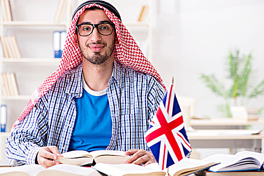 阿拉伯,学生,学习,英语