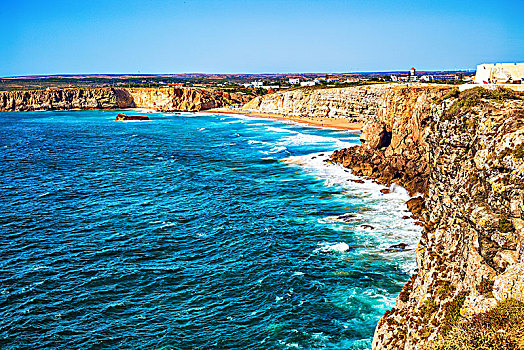 风景,海岸,区域,阿尔加维,葡萄牙