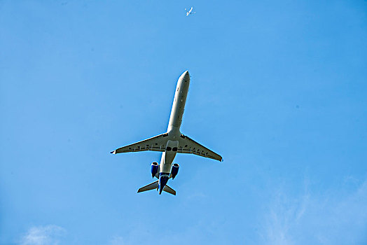 华夏航空的飞机正从重庆江北机场起飞