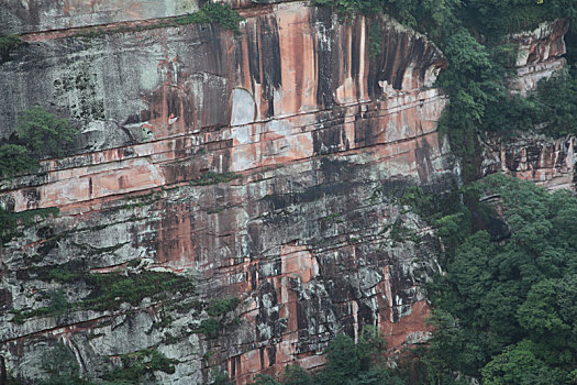 重庆江津,四面山土地岩赤壁丹霞