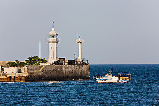 灯塔,黑海,雅尔塔,克里米亚,乌克兰