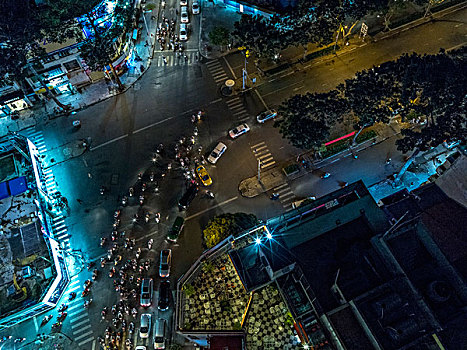 高峰时间,交通,西贡,夜晚