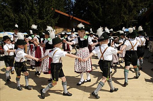 民族舞,民俗节日,传统服饰,巴伐利亚,德国,欧洲