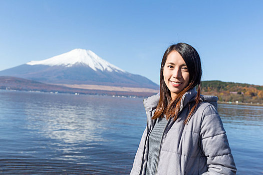 美女,旅行,富士山