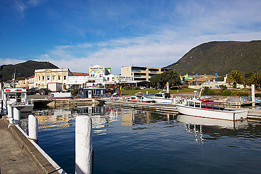 船,码头,皮克顿,南岛,新西兰