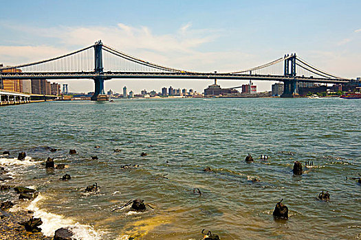 威廉斯堡桥,风景,东方,曼哈顿,布鲁克林,东河,纽约,美国