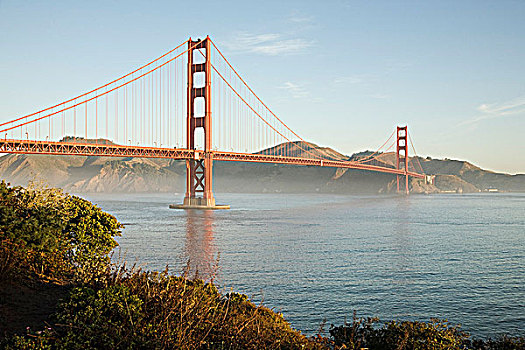 美国,加利福尼亚,旧金山,金门大桥,日出
