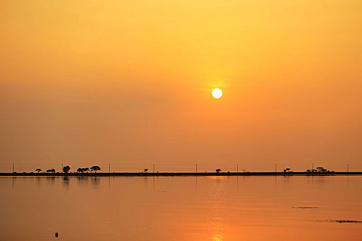 太湖,落日,余晖