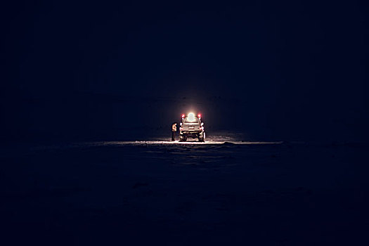 吉普车,驾驶,夜晚,荒野,冰岛