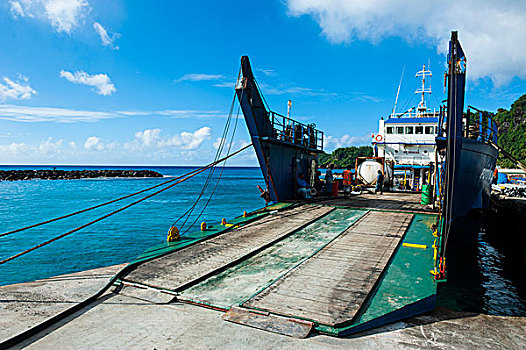 货船,港口,岛屿,美洲,萨摩亚群岛,南太平洋