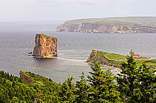 石头,高,视点,加斯佩半岛,魁北克,加拿大