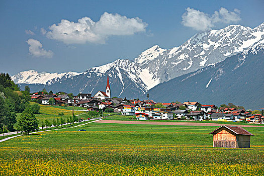 右边,山,山脉,地区,因斯布鲁克,陆地,提洛尔,奥地利,欧洲