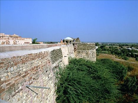 墙壁,堡垒,拉贾斯坦邦,印度,艺术家