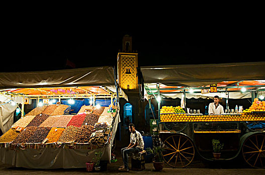 水果,出售,马拉喀什,摩洛哥