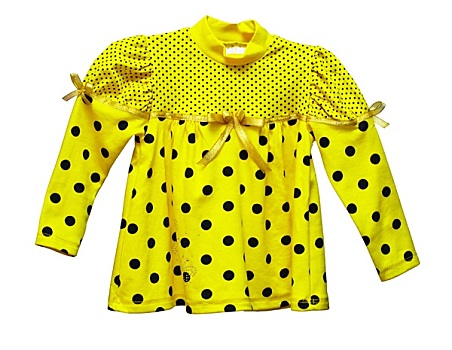 黄色,衬衫,圆点花纹,婴儿