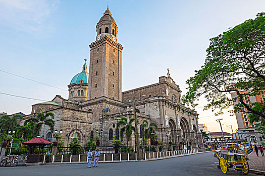 马尼拉大教堂,马尼拉市中市,历史,地区,日落,马尼拉,首都,区域,菲律宾,亚洲