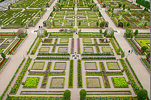 菜园,维朗德里城堡,中心,法国
